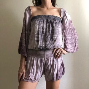 Young Fabulous & Broke Purple Tie-Dye Jumpsuit